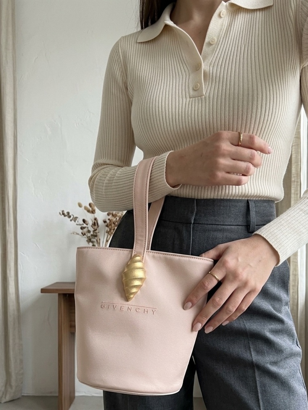 Pink vintage Givenchy bucket bag